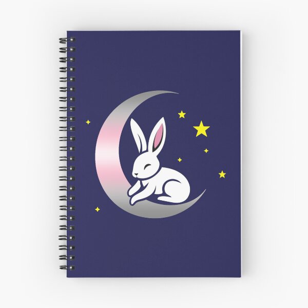 Item preview, Cute Bunny Rabbit on a Demigirl Pride Flag Moon, Discreet Demigirl Pride Design designed and sold by Travelslightly.