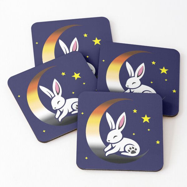 Item preview, Cute Bunny Rabbit on a Gay Bear Pride Flag Moon, Discreet Bear Pride Design designed and sold by Travelslightly.