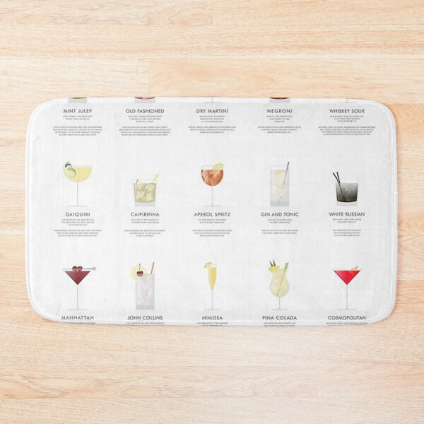 Item preview, Cocktail chart - Classic recipes designed and sold by brentonclant.