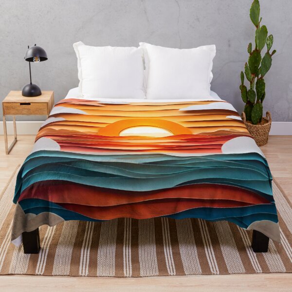 Item preview, Sea Sunset in Paper Art Style 2 designed and sold by Tom-Johnson.