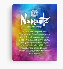 NAMASTE Canvas Print