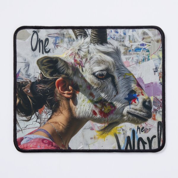 Item preview, Satyr Babe. GOAT. One World. Prime Goutiness modern low-angle photograph designed and sold by Anastasiia Yurevych.