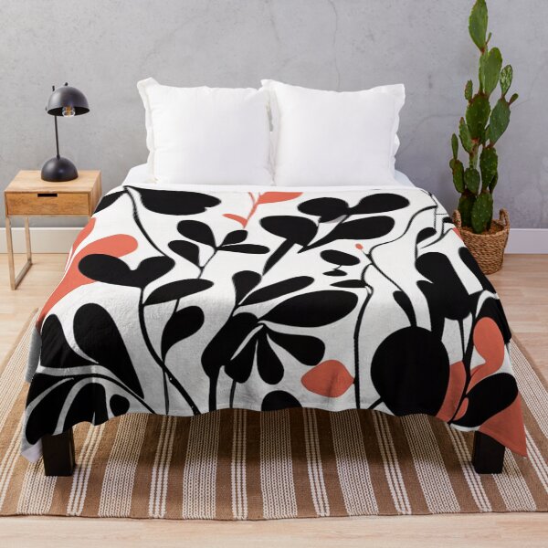Item preview, 001 Black and Orange Floral Design designed and sold by Alexis Art Collection.