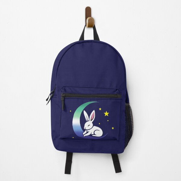 Item preview, Cute Bunny Rabbit on a Gay MLM Pride Flag Moon, Discreet MLM Pride Design designed and sold by Travelslightly.