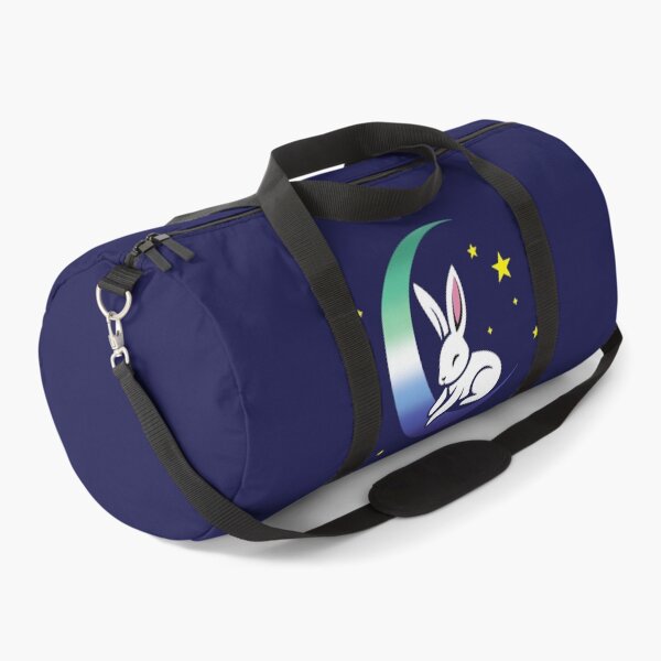 Item preview, Cute Bunny Rabbit on a Gay MLM Pride Flag Moon, Discreet MLM Pride Design designed and sold by Travelslightly.