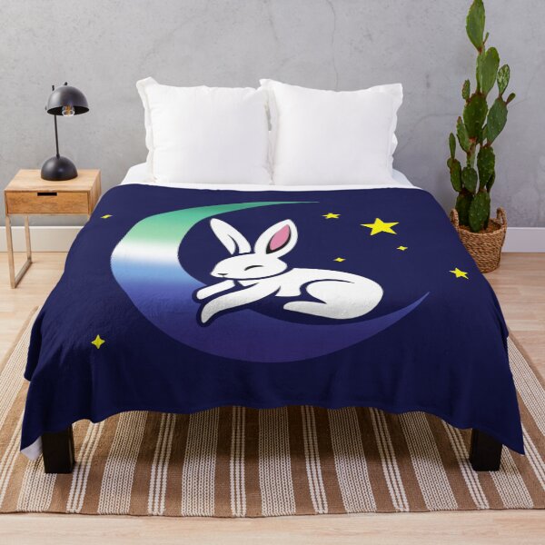 Item preview, Cute Bunny Rabbit on a Gay MLM Pride Flag Moon, Discreet MLM Pride Design designed and sold by Travelslightly.