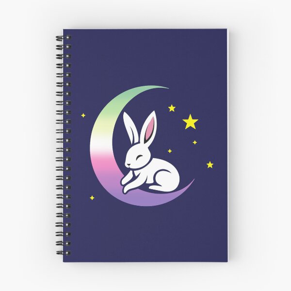 Item preview, Cute Bunny Rabbit on a Genderfae Pride Flag Moon, Discreet Genderdoe Pride Design, fae faer genderfaunet  designed and sold by Travelslightly.
