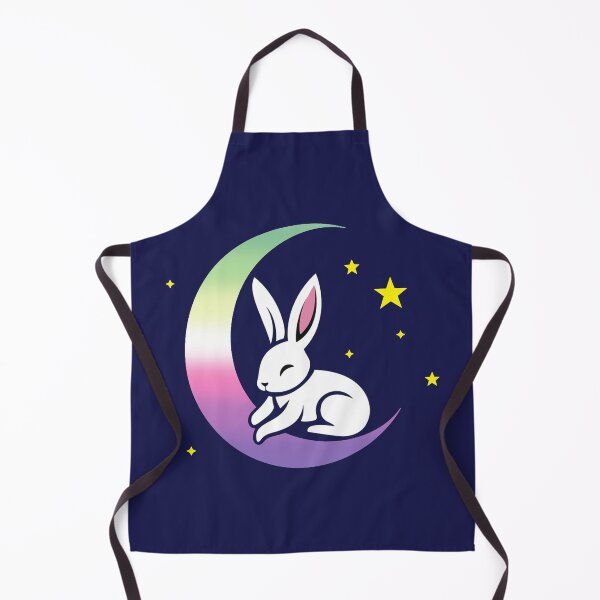 Item preview, Cute Bunny Rabbit on a Genderfae Pride Flag Moon, Discreet Genderdoe Pride Design, fae faer genderfaunet designed and sold by Travelslightly.