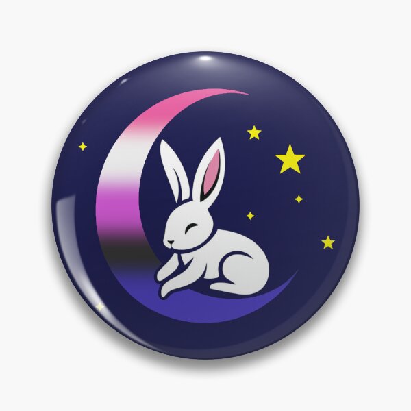 Item preview, Cute Bunny Rabbit on a Genderfluid Pride Flag Moon, Discreet Genderfluid Pride Design designed and sold by Travelslightly.
