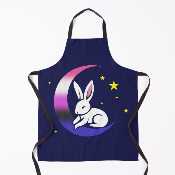 Item preview, Cute Bunny Rabbit on a Genderfluid Pride Flag Moon, Discreet Genderfluid Pride Design designed and sold by Travelslightly.
