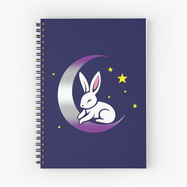 Item preview, Cute Bunny Rabbit on a Graysexual Pride Flag Moon, Discreet Greysexual Pride Design designed and sold by Travelslightly.