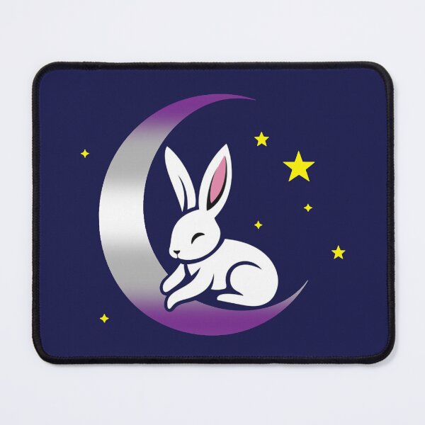 Item preview, Cute Bunny Rabbit on a Graysexual Pride Flag Moon, Discreet Greysexual Pride Design designed and sold by Travelslightly.