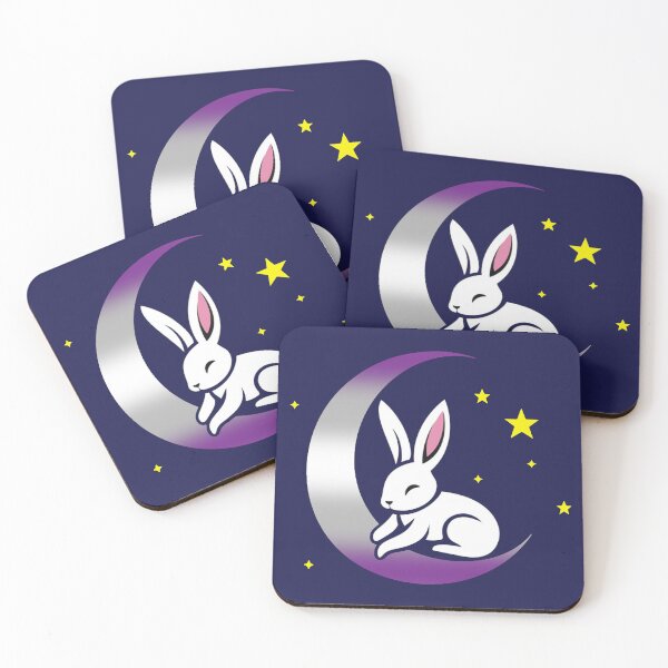 Item preview, Cute Bunny Rabbit on a Graysexual Pride Flag Moon, Discreet Greysexual Pride Design designed and sold by Travelslightly.