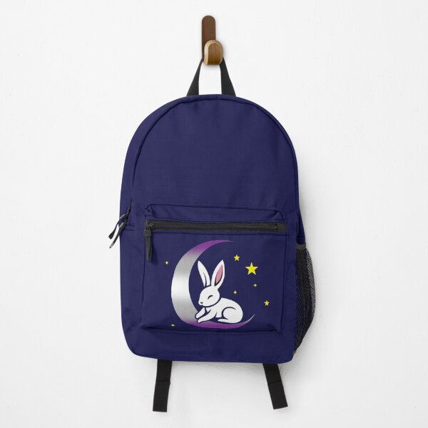 Item preview, Cute Bunny Rabbit on a Graysexual Pride Flag Moon, Discreet Greysexual Pride Design designed and sold by Travelslightly.
