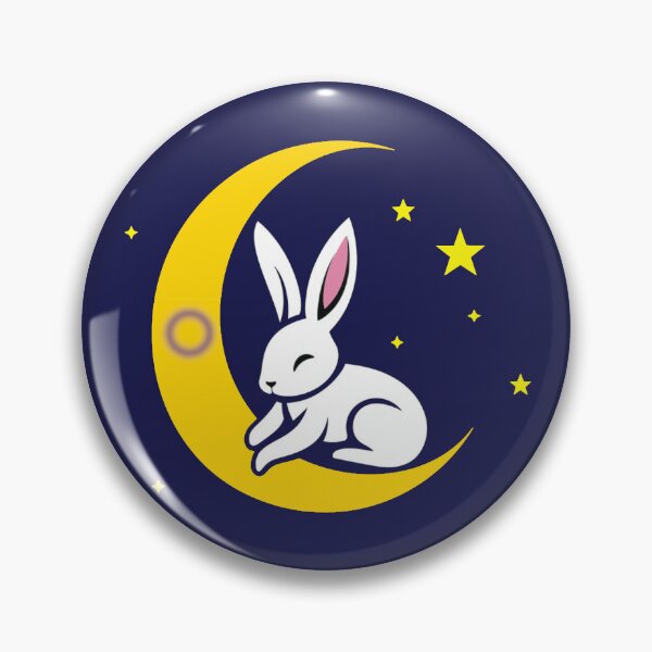 Item preview, Cute Bunny Rabbit on an Intersex Pride Flag Moon, Discreet Intersex Pride Design designed and sold by Travelslightly.