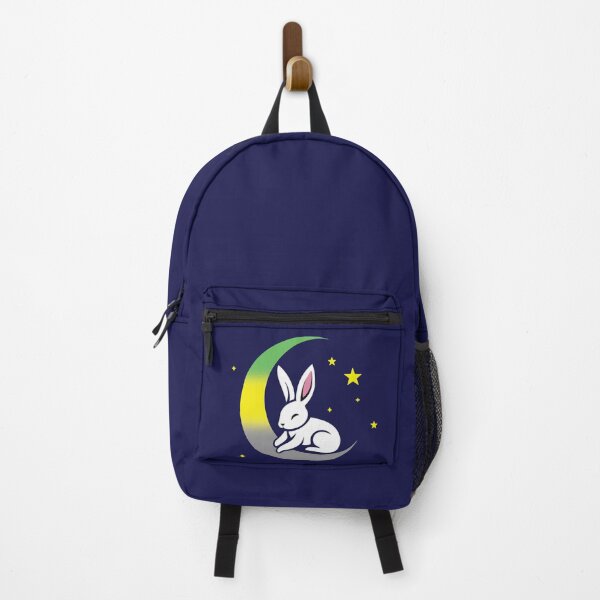 Item preview, Cute Bunny Rabbit on a Lithromantic Pride Flag Moon, Discreet Lithromantic Pride Design designed and sold by Travelslightly.