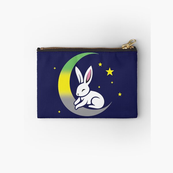 Item preview, Cute Bunny Rabbit on a Lithromantic Pride Flag Moon, Discreet Lithromantic Pride Design designed and sold by Travelslightly.