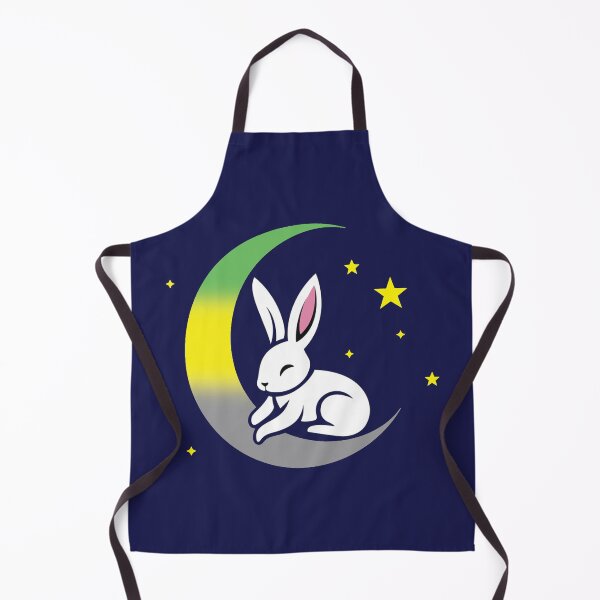 Item preview, Cute Bunny Rabbit on a Lithromantic Pride Flag Moon, Discreet Lithromantic Pride Design designed and sold by Travelslightly.