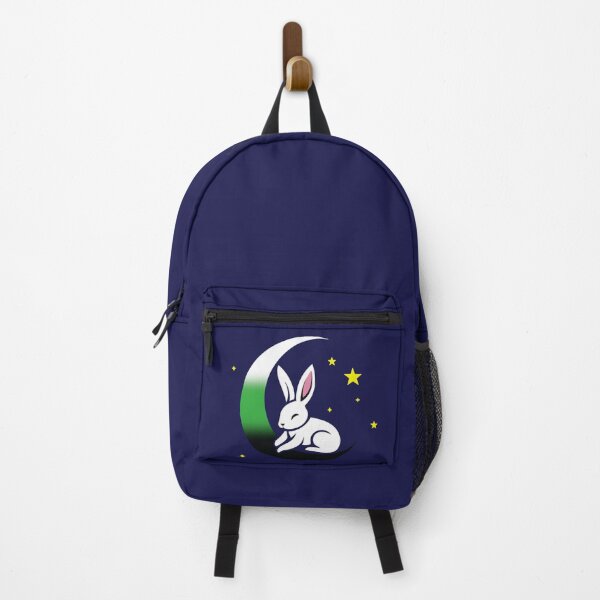 Item preview, Cute Bunny Rabbit on a Neutrois Pride Flag Moon, Discreet Neutrois Pride Design designed and sold by Travelslightly.