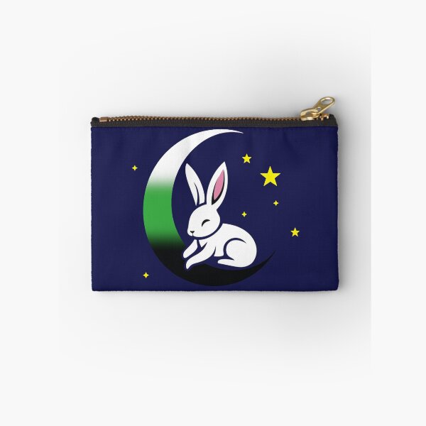 Item preview, Cute Bunny Rabbit on a Neutrois Pride Flag Moon, Discreet Neutrois Pride Design designed and sold by Travelslightly.