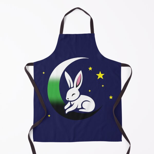 Item preview, Cute Bunny Rabbit on a Neutrois Pride Flag Moon, Discreet Neutrois Pride Design designed and sold by Travelslightly.