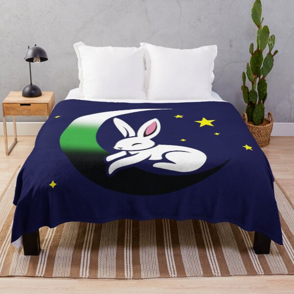 Item preview, Cute Bunny Rabbit on a Neutrois Pride Flag Moon, Discreet Neutrois Pride Design designed and sold by Travelslightly.