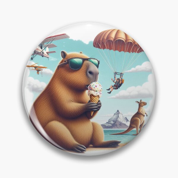 Item preview, Capy Skydiving6 designed and sold by Capybara Art Lover.