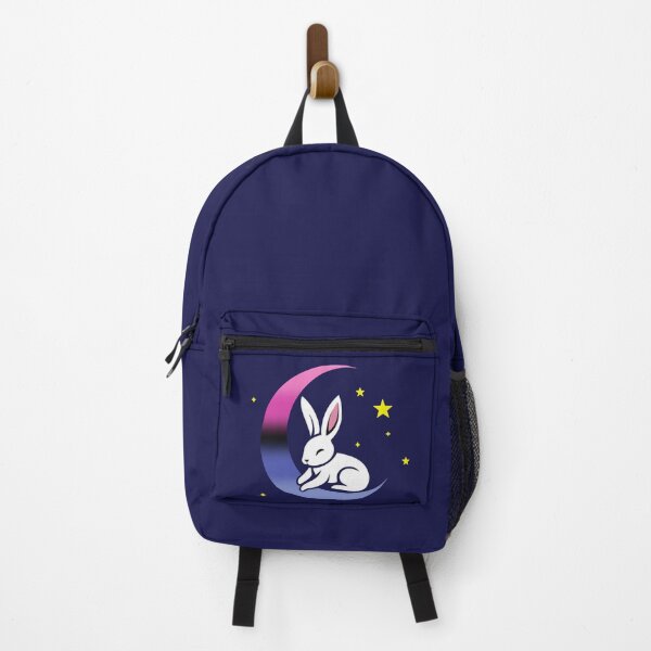 Item preview, Cute Bunny Rabbit on an Omnisexual Pride Flag Moon, Discreet Omni Pride Design designed and sold by Travelslightly.