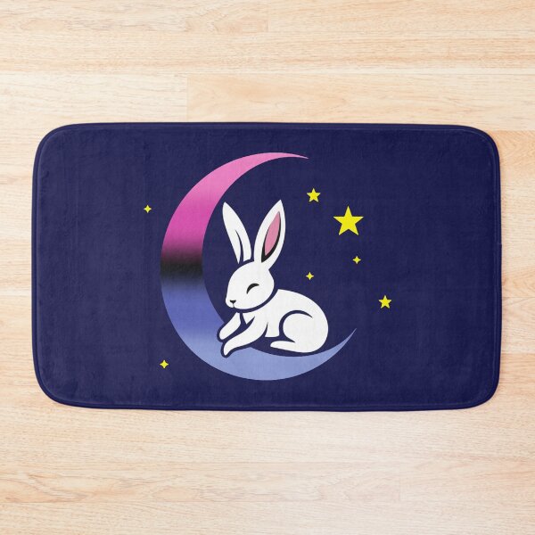 Item preview, Cute Bunny Rabbit on an Omnisexual Pride Flag Moon, Discreet Omni Pride Design designed and sold by Travelslightly.