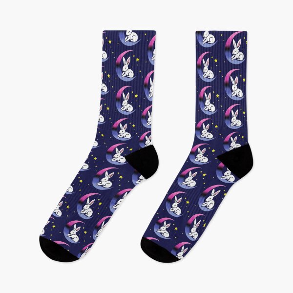 Item preview, Cute Bunny Rabbit on an Omnisexual Pride Flag Moon, Discreet Omni Pride Design designed and sold by Travelslightly.