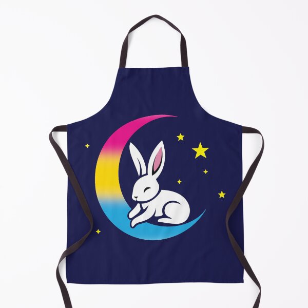 Item preview, Cute Bunny Rabbit on a Pansexual Pride Flag Moon, Discreet Pan Pride Design designed and sold by Travelslightly.