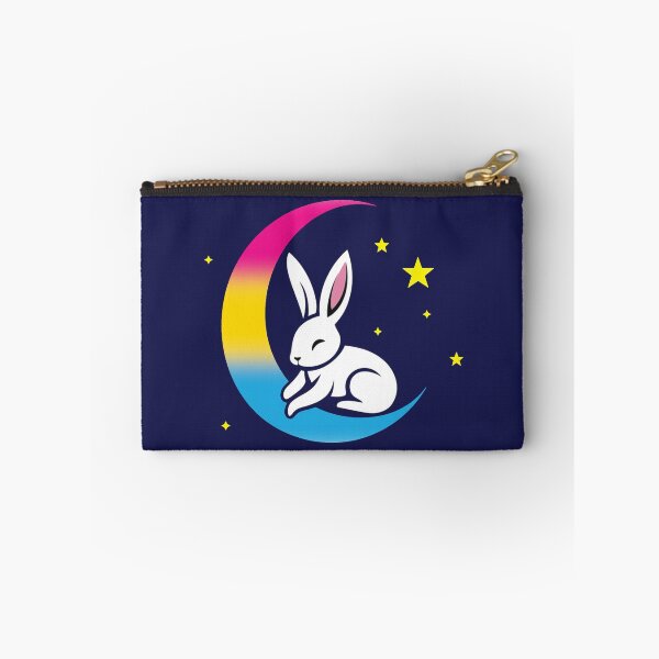 Item preview, Cute Bunny Rabbit on a Pansexual Pride Flag Moon, Discreet Pan Pride Design designed and sold by Travelslightly.