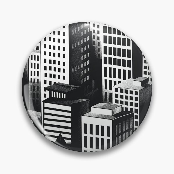 Item preview, monochrome metropolis: contemporary city buildings designed and sold by 33wolvesdesigns.