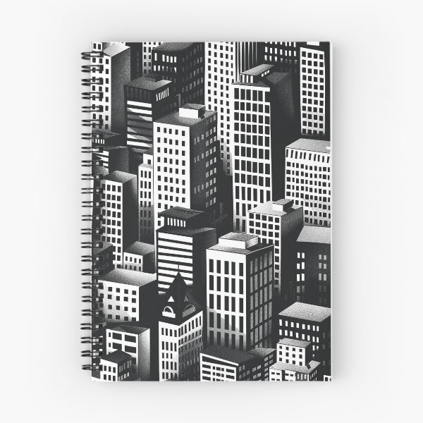 Item preview, monochrome metropolis: contemporary city buildings designed and sold by 33wolvesdesigns.