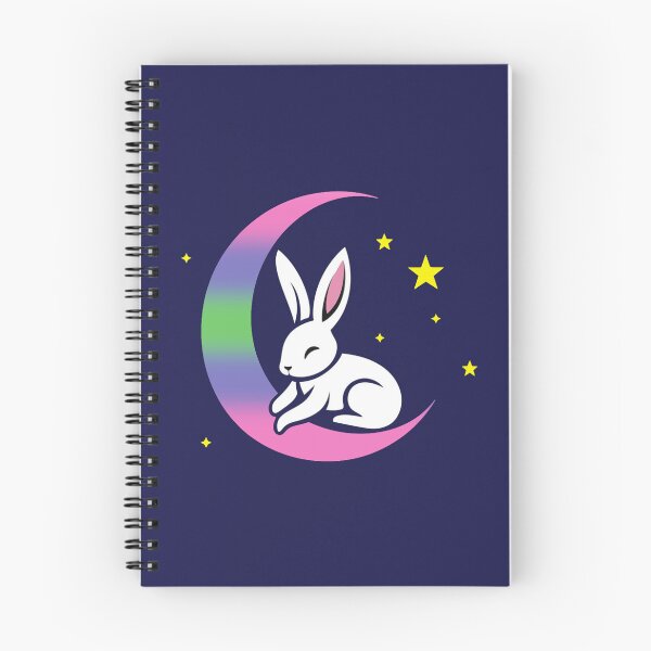 Item preview, Cute Bunny Rabbit on a Trigender Pride Flag Moon, Discreet Trigender Pride Design designed and sold by Travelslightly.