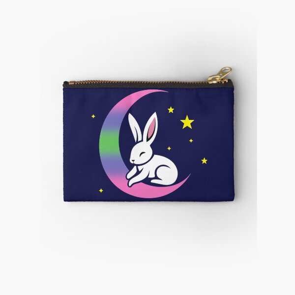 Item preview, Cute Bunny Rabbit on a Trigender Pride Flag Moon, Discreet Trigender Pride Design designed and sold by Travelslightly.