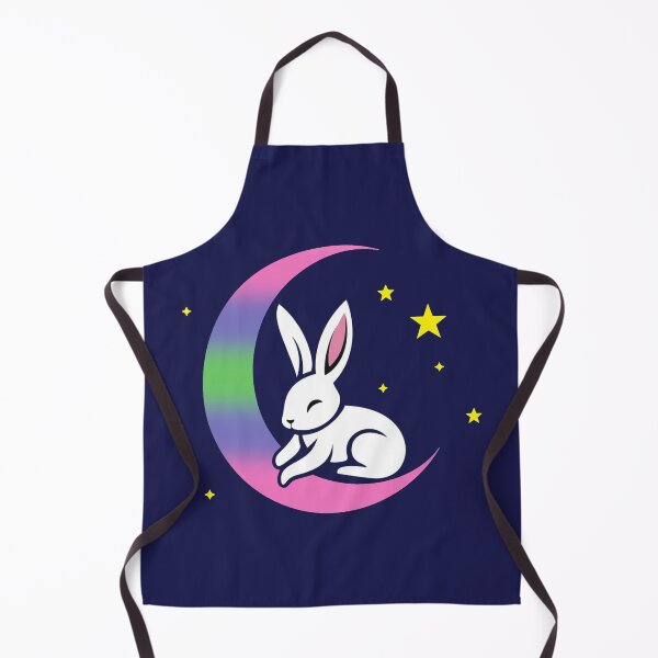 Item preview, Cute Bunny Rabbit on a Trigender Pride Flag Moon, Discreet Trigender Pride Design designed and sold by Travelslightly.