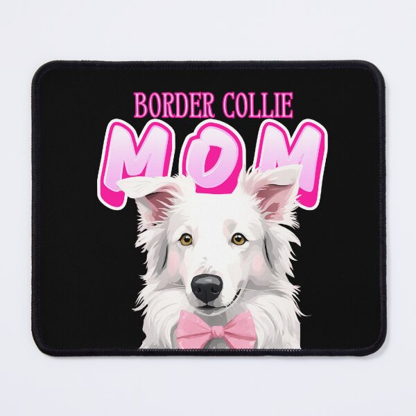 Item preview, Pink Dog Mom Beige Border Collie Dog with Pink Bow designed and sold by GoodyPaws.