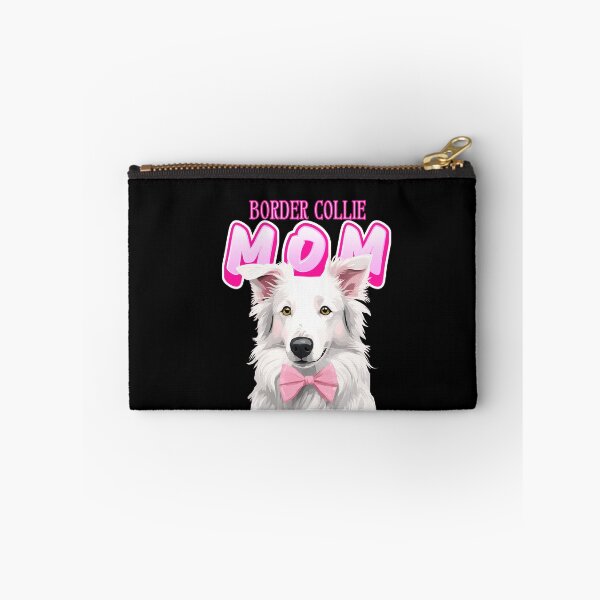 Item preview, Pink Dog Mom Beige Border Collie Dog with Pink Bow  designed and sold by GoodyPaws.