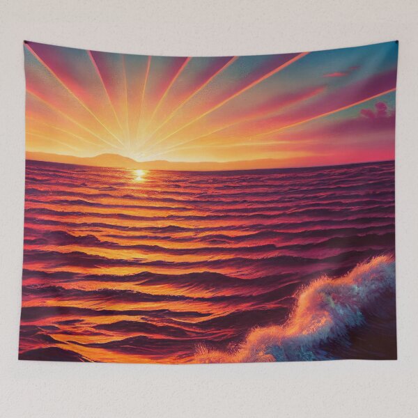 Item preview, Sunset by the sea designed and sold by FlowersColorful.