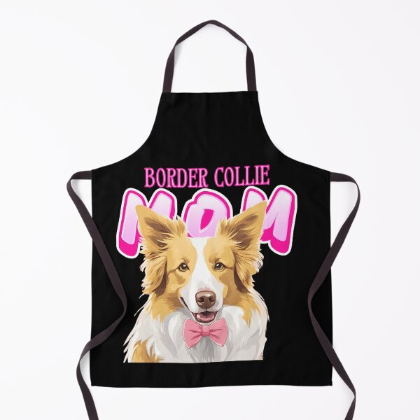 Item preview,  Pink Dog Mom Beige Border Collie Dog with Pink Bow  designed and sold by GoodyPaws.
