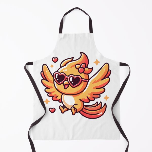 Item preview, Kawaii Cheerful Phoenix With Heart-Shaped Sunglasses designed and sold by CanvasCutie.