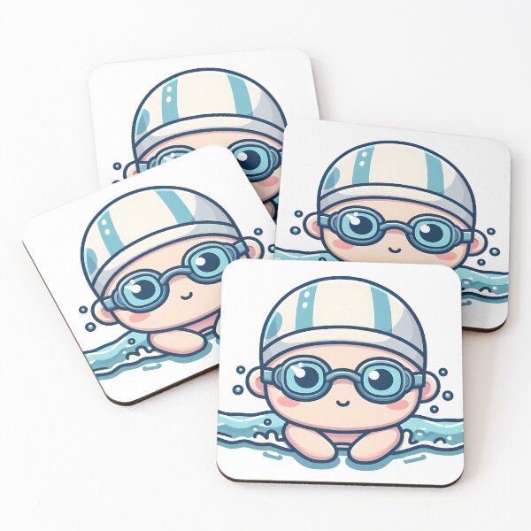 Item preview, Kawaii Athlete: Swimming Goggles And Swim Cap designed and sold by CanvasCutie.