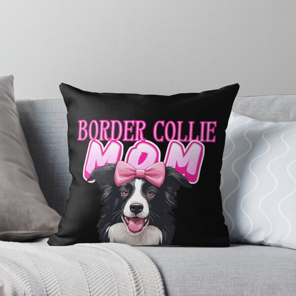 Item preview,  Pink Dog Mom Black And White  Border Collie Dog with Pink Bow  designed and sold by GoodyPaws.