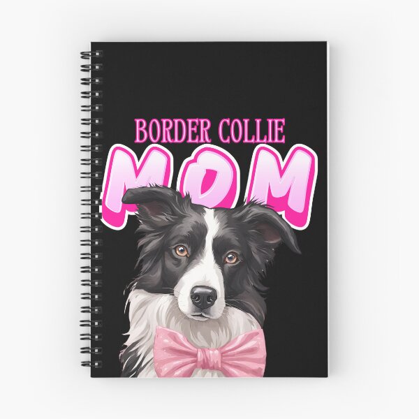 Item preview, Pink Dog Mom Black And White Border Collie Dog with Pink Bow  designed and sold by GoodyPaws.