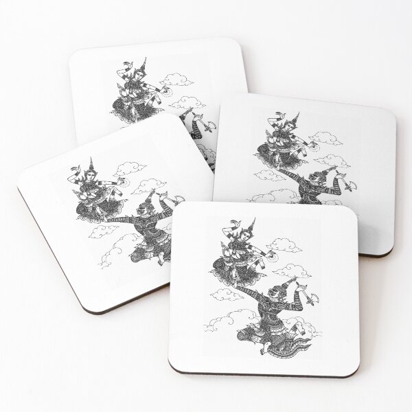 Item preview, Lai Thai thai ancient art drawing mural painting designed and sold by Bspaces.