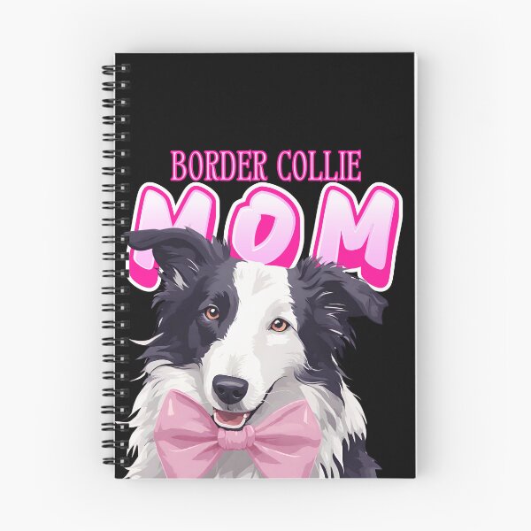 Item preview, Pink Dog Mom Black And White Border Collie Dog with Pink Bow  designed and sold by GoodyPaws.