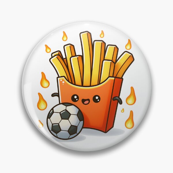 Item preview, Kawaii French Fries With Soccer Ball designed and sold by CanvasCutie.