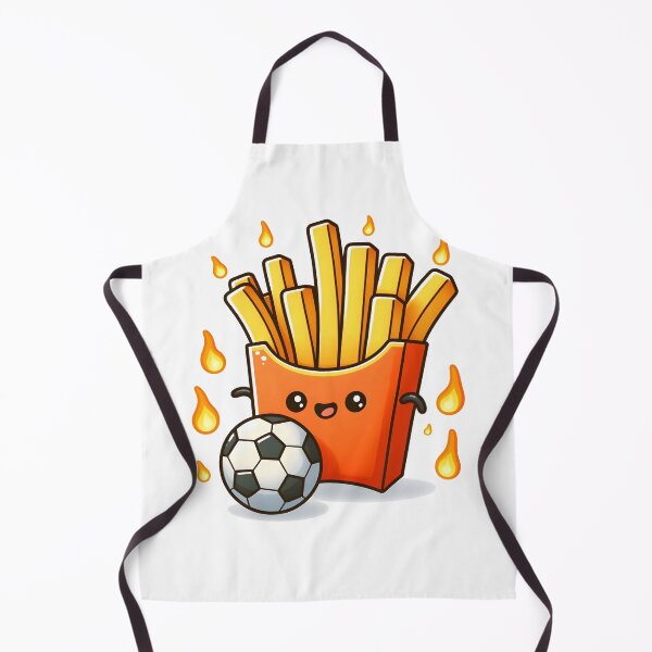 Item preview, Kawaii French Fries With Soccer Ball designed and sold by CanvasCutie.