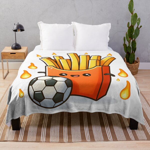 Item preview, Kawaii French Fries With Soccer Ball designed and sold by CanvasCutie.
